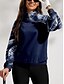 economico Women&#039;s Clothing-Leaf Print Golf Pullover Long Sleeve Top