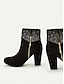 billige Boots-Chic Rhinestone Suede Ankle Boots