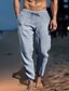 cheap Pants-Men's Casual Linen Cotton Blend Summer Trousers