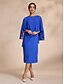 economico Vestiti casual-Chiffon Round Sleeve Midi Set