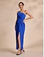 preiswerte Silvester Kleider-Twist Hem Solid Maxi Dress for Wedding Party