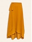 billige Skirts-Irregular Hem Chiffon Maxi Skirt