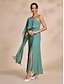 preiswerte Silvester Kleider-Chiffon Ruffle Hem Peplum Maxi Dress