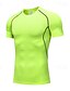 abordables Ropa para correr y trotar-Hombre Camiseta Compresión Camiseta para correr Retazos Manga Corta Camiseta Deportivo Ropa Deportiva Verano Licra Transpirable Secado rápido Dispersor de humedad Suave Aptitud física Entrenamiento