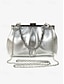 billige Clutches &amp; Evening Bags-Metallic Pleated Chain Clutch for Evening Events