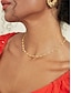 abordables Collares-Gold Plated Flower Choker Necklace