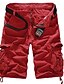 baratos Shorts-Homens Casual / esportivo Shorts Cargo Zíper Bolsos Calças de carga Bermuda Cargo Comprimento do joelho Calças Micro-Elástica Esporte Casual Misto de Algodão Côr Camuflagem Côr Sólida Cintura Média