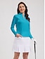 abordables vêtements pour femmes-Long Sleeve Polo Golf Shirt