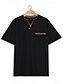 baratos Short Sleeve-Homens Camisa Henley T-shirt Decote V Tecido Rua Férias Bolso frontal Manga Curta Roupa Moda Designer Básico