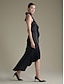 abordables Vestidos de Nochevieja-Ruffle Halter Tie Back Elegant Party Dress