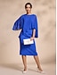 abordables Vestidos casuales-Round Sleeve Chiffon 2 Piece Midi Dress