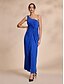 preiswerte Silvester Kleider-Twist Hem Solid Maxi Dress for Wedding Party