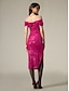 abordables Robes Soirée-Sequin Detachable Strap Party Midi Dress