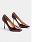 abordables Pumps &amp; Heels-Patent Leather Crystal Studded Pumps