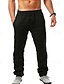 abordables Pants-Homme Pantalon en lin Pantalon pantalon été Pantalon de plage Cordon Plein Confort Respirable Toute la longueur Yoga Casual Fin de semaine Vêtement de rue Mince Noir Blanche Micro-élastique