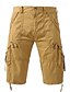 cheap Shorts-Men&#039;s Cargo Shorts Below Knee Length Shorts Capri Pants Hiking Shorts Plain Multi Pocket Calf-Length Daily Basic Big and Tall Wine Army Green