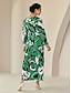 abordables Print Dresses-Graphic Geometric Casual Maxi Dress