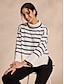 baratos Camisolas-Ribbed Knit Bell Sleeve Sweater