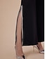 economico Pants-Rhinestone Wide Leg Side Slit Pants