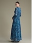 abordables Print Dresses-Chiffon Floral Elegant Maxi Dress