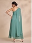 baratos Vestidos de Renda-Chiffon Peplum Ruffle Hem Maxi Dress