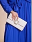 baratos Clutches &amp; Evening Bags-Satin Rhinestone Clutch Evening Bag