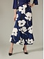 cheap Two Piece Sets-Navy Blue Flare Cuff Sleeve Knot Front Two Piece Set