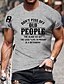 cheap Short Sleeve-Do N&#039;T Piss Off Old People The Older We Get Less Life In Prison A Deterrent Mens 3D Shirt For Birthday | Grey Summer Cotton | Letter Light Tee Graphic Men&#039;s 100% Cotton Graphic T Shirt Short Sleeve