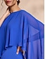 abordables Vestidos casuales-Round Sleeve Chiffon 2 Piece Midi Dress