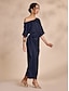 billige Kjoler til nyttårsaften-Knotted Satin Wrap Drop Shoulder Maxi Dress