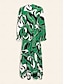 cheap Print Dresses-Geometic Crewneck Graphic Crew Neck Casual Daily Maxi Dress