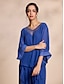 baratos Blouses-Casual Chiffon Magyar Sleeve Deep V Blouse