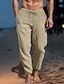 cheap Pants-Men's Casual Linen Cotton Blend Summer Trousers