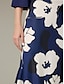 cheap Two Piece Sets-Navy Blue Flare Cuff Sleeve Knot Front Two Piece Set