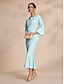 baratos Vestidos de Renda-Mermaid Tie Back Long Sleeve Dress