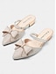 abordables Ballerines-Rhinestone Bow Pointed Toe Slip On Mules