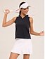 economico abbigliamento donna-Sleeveless Polo Golf Shirt