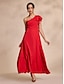 cheap Party Dresses-Satin Peplum Hem Solid Maxi Dress