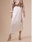 cheap Two Piece Sets-Satin Gold Belted Irregular Hem Two Piece Set