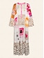 billige Print Dresses-Leopard Print Satin Button Up Maxi Dress