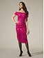 economico Abiti da festa-Sequin Detachable Strap Midi Party Dress