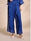 economico Two Piece Sets-set due pezzi casual in chiffon con volant e peplo