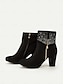 abordables Boots-Chic Suede Rhinestone Ankle Boots