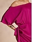 abordables Robes Soirée-Knotted Satin Wrap Drop Shoulder Maxi Dress