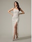 cheap Party Dresses-Sequin White Sleeveless Elegant Party Maxi Dress