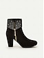 preiswerte Boots-Chic Rhinestone Suede Ankle Boots