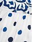 cheap Print Dresses-Satin Polka Dot 3/4 Length Sleeve V Neck Maxi Dress