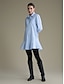 cheap Casual Dresses-Cotton Solid Button Front Lapel Shirt Dress