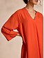 preiswerte Casual Kleider-Drop Shoulder Chiffon V Neck Mini Dress