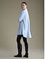 billige Uformelle kjoler-Elegant Solid Long Sleeve Mini Shirt Dress